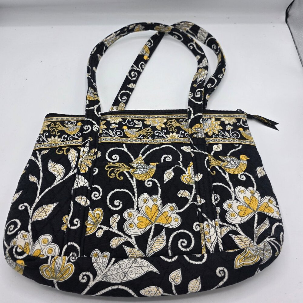 NWOT Vera Bradley Yellow Bird Little Betsy shoulder zip bag Quilted cotton